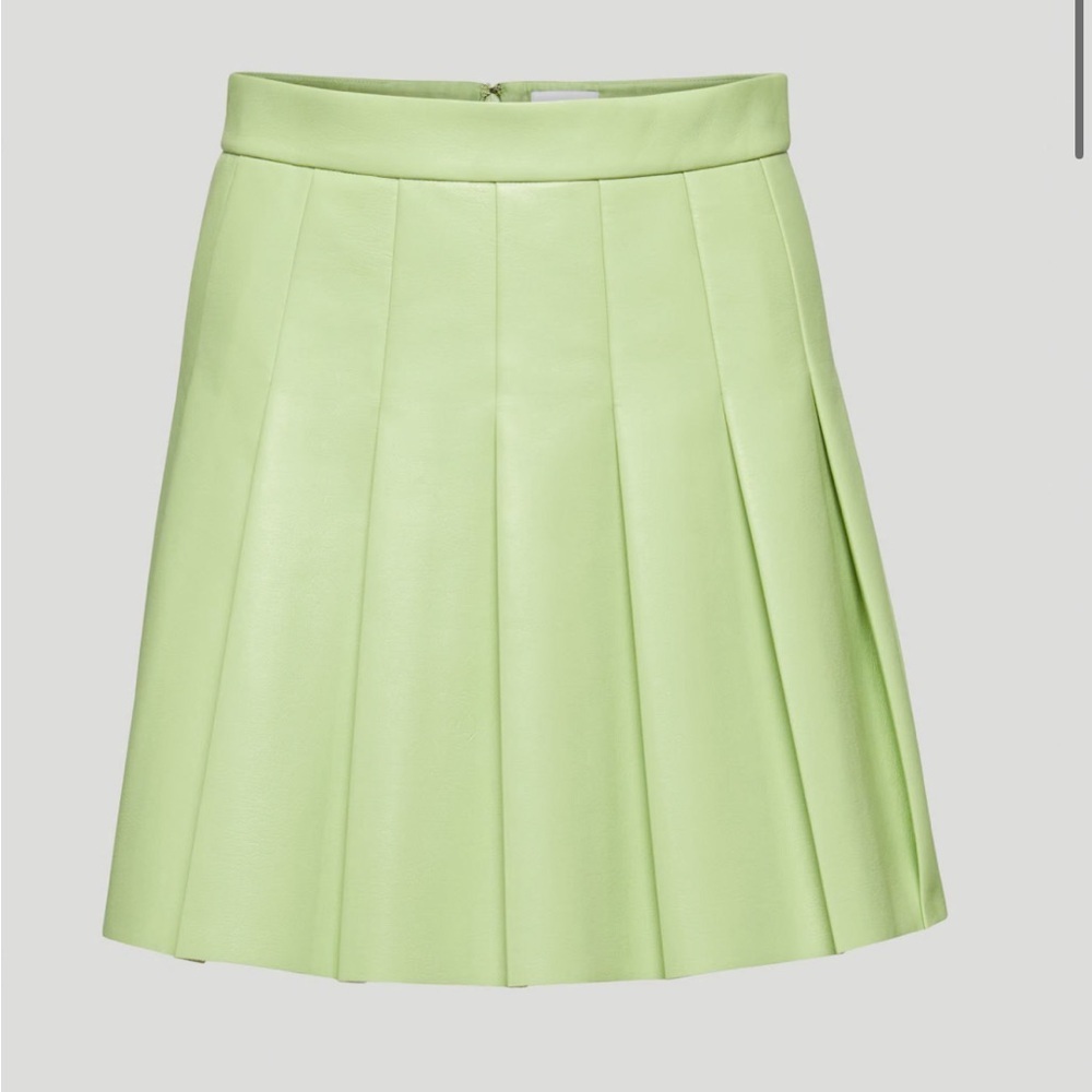 Aritzia Sunday Best olive Micropleated skirt